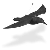 Relaxdays Crow Bird Repellent, Scarecrow Decoration, Flying Decoy Pest Control Prop, Black